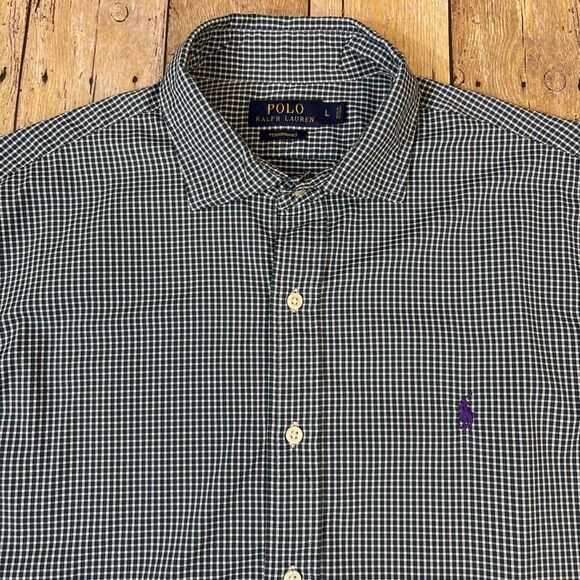 Polo Ralph Lauren Mens Button Shirt Performance Nylon Large Long Sleeve - Picture 3 of 8